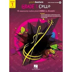 GRADEBUSTERS CELLO GRADE 1 15 SOLOS FROM ABBA TO ALADDIN +AUDIO ACCESS