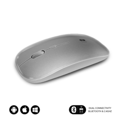 Subblim RATON subblim Dual Flat Mouse Silver Refargeble, (21279858)