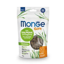 MONGE GIFT Poslastica za mačke Grain Free Hairball Losos&Metvica 60g