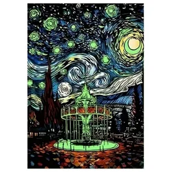 shumee Zabaviščni park sveti v temi Scratch Card 40x28 cm
