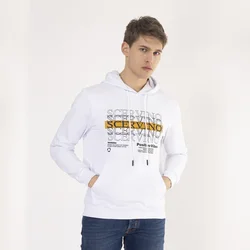 SCERVINO STREET Muški duks sa kapuljačom beli