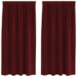 Zavjese za zamračivanje 2 pcs Vinska crvena 140 x 175 cm Baršun