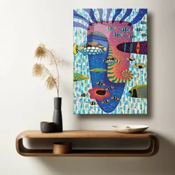 Wallity Dekorativna slika na kaljenom staklu, 50x70cm, Šarena