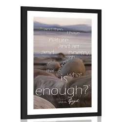 Plakat s paspartujem z zanimivim citatom - 20x30 silver