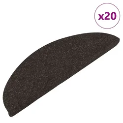 Vidaxl Preproge za stopnice samolepilne 20 kosov črne 56x17x3 cm