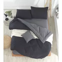 Lessentiel Maison Komplet posteljina Mix, 220x240 cm, Crna-Tamnosiva