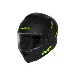 MVX 987 Full Face kaciga za motor, crno-zelena, veličina L