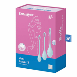 SATISFYER Vaginalne kuglice set Yoni Power 2, 3 komada, Svetloplave