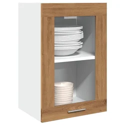 Viseći stakleni ormarić Lyon Artisan hrast 40x31x60 cm Konstruirano drvo