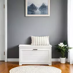 Songmics Čevlji klop 80x30x46 cm bela