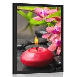 Plakat pomirjajoče Zen tihožitje - 40x60 black