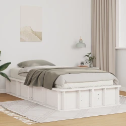 vidaXL Konstrukcija postelje Bela 90 x 200 cm Kompozitna lesovina