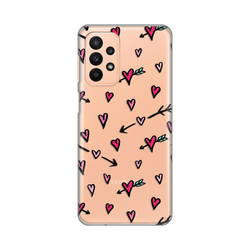 Silikonska maska za Samsung A235F Galaxy A23 4G/5G Hearts Pattern Print Skin providna