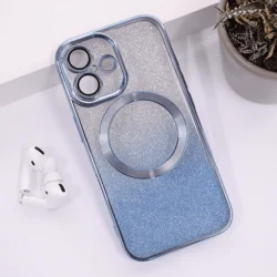 Maska za telefon Mag Case Electroplated za iPhone 16, Plava