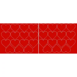 shumee Nalepke za Valentinovo v obliki srca 6 cm, 30 kosov, rdeče, sijajne