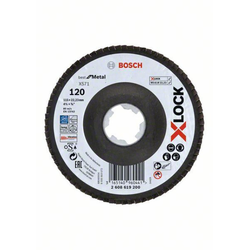 Bosch X-Lock lamelne ploče, verzija pod uglom, vlaknasta ploča, ?115 mm, G 120, X571, Best for Metal, 1 komad Bosch 2608619200, D= 115 mm