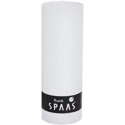shumee Sveča Spaas Rustic Steber, brez vonja, 68/190 mm, 95 ur, bela, visoka