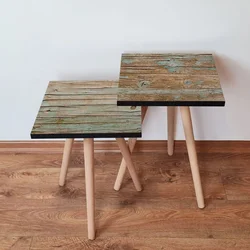 Hanah Home Set klub stočića 2Shp426, 2 komada, Boje hrasta