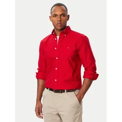 Tommy Hilfiger Srajca Solid Heritage MW0MW35774 Bordo rdeča Regular Fit