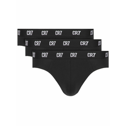 Cristiano Ronaldo CR7 Komplet spodnjih hlač slip? Main Basic Brief 3-Pack 8100-66-900 Črna