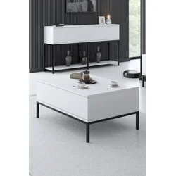 Hanah Home Klub sto Lord 90x40x60cm Crno-Beli