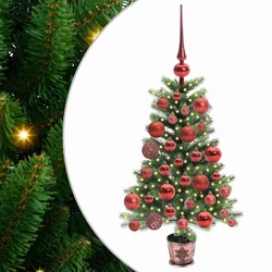 Božićno drvce s 150 LED svjetlima s stalakom Zelena 65 cm PE