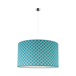 Duolla - Luster na sajli MAROKO 1xE27/40W/230V pr. 45 cm tirkizna/bela