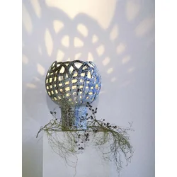 MAISON ADORABLE Keramička lampa BOBA ART 30 cm, Plavo- bela