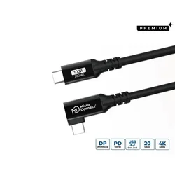 MicroConnect USB-C USB 3.2 Gen 2x2 kabel 0,5 m mikropriključek črne barve