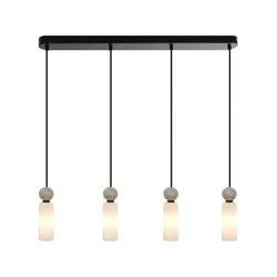 ITALUX PND-95331-4-BK - Luster na sajli SANTOS 4xG9/40W/230V crna