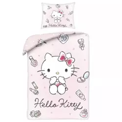 Hello Kitty: Posteljnina set - 140 x 200 cm, 70 x 90 cm