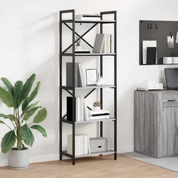 Polica Siva Sonoma 56 x 34 x 171 cm Konstruirano drvo