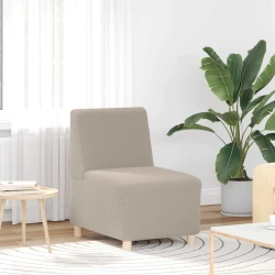 Modularna sofa bez naslona za ruke svijetlosiva 55 cm kovrčava tkanina imitacija vune