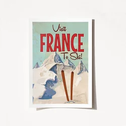 Wallity Poster Visit France To Ski-1952, 50x70 cm