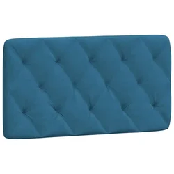 Vidaxl Blazina za vzglavje modra 100 cm žamet