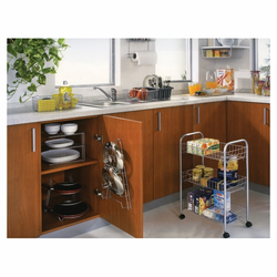 METALTEX Polica sa točkovima Slim Cart de Luxe 23.8x8.3x84.5 cm srebrna