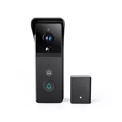 Nedis WIFICDP21BK - Videozvono sa senzorom 4400 mAh Full HD 1296p IP44 Wi-Fi Tuya