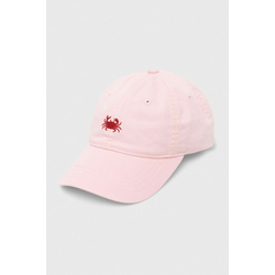Pamučna kapa sa šiltom Levis boja: ružičasta, s aplikacijom