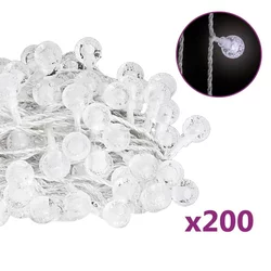 Vilinski rasvjetni lanac 20 m 200 LED hladni bijeli 8 funkcija