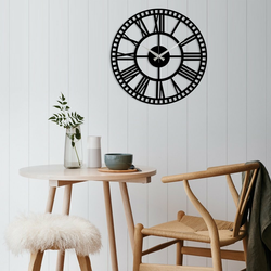 WALLXPERT Metal Wall Clock 10 Black