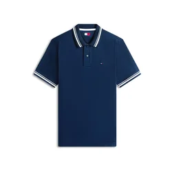Tommy Jeans Majica temno modra/bela