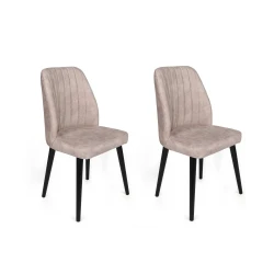 Conceptum Hypnose Set 2 trpezarijske stolice Krem-Crni