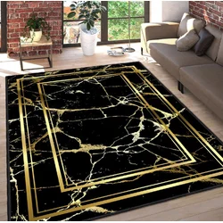 Conceptum Hypnose Tepih Els2417, 140x220 cm, Crno-zlatne boje