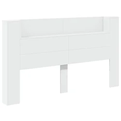 Krevetna ploča s LED-om s policom Bijeli 180 x 16,5 x 103,5 cm
