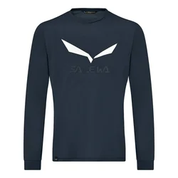 Salewa SOLIDLOGO DRY M L/S TEE, muška planianrska majica, plava 27340