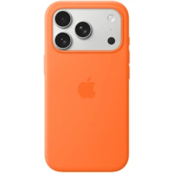 iPhone 17 Pro Silicone Case with MagSafe – Orange