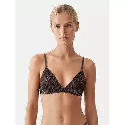 Calvin Klein Underwear Trikotni nedrček Signature Satin LV00QF8392 Rjava