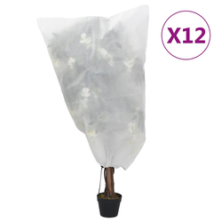 Navlake od flisa za biljke s vezicom 12 kom 70 g/m2 0,8 x 0,8 m