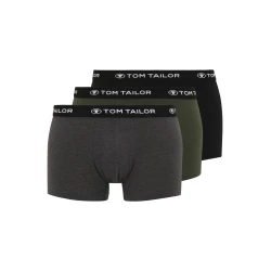 TOM TAILOR Boksarice pegasto siva/kaki/črna/bela