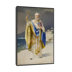 Canvas Slika na platnu Sveti Nikola, Uroš Predić, Sa ramom, 40 x 60 cm, Crni